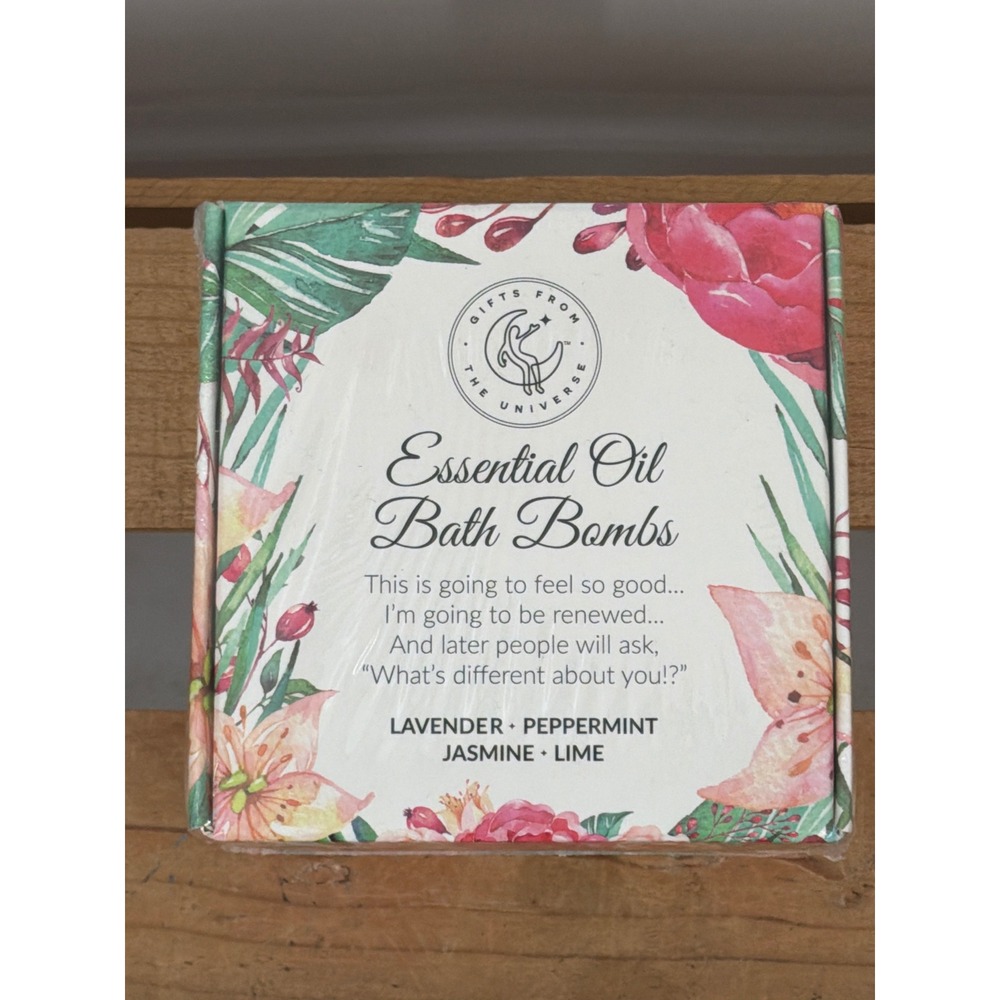 Gifts From The Universe Essential Oil Bath Bombs 4-Pack Lavender Jasmine Lime